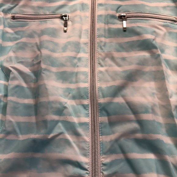 Zenergy Chico Blue/White Striped Jacket w/ Pockets Small - Picture 9 of 14